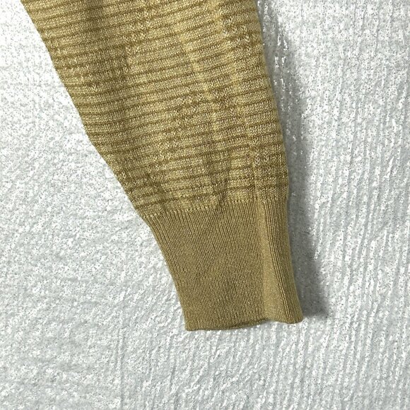 Umberto Bilancioni Sweater Men 52 Linen Blend Leather Pullover Italy Vintage Top - Picture 6 of 16